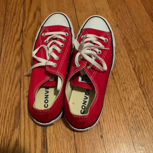 Red converse sneakers - worn once - Picture 2 of 5